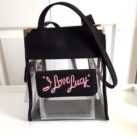 I Love Lucy TM Handbags - ♥️I Love Lucy♥️Clear Plastic Shoulder Bag NWOT